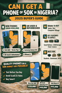 Can I get a phone of 50k in Nigeria
