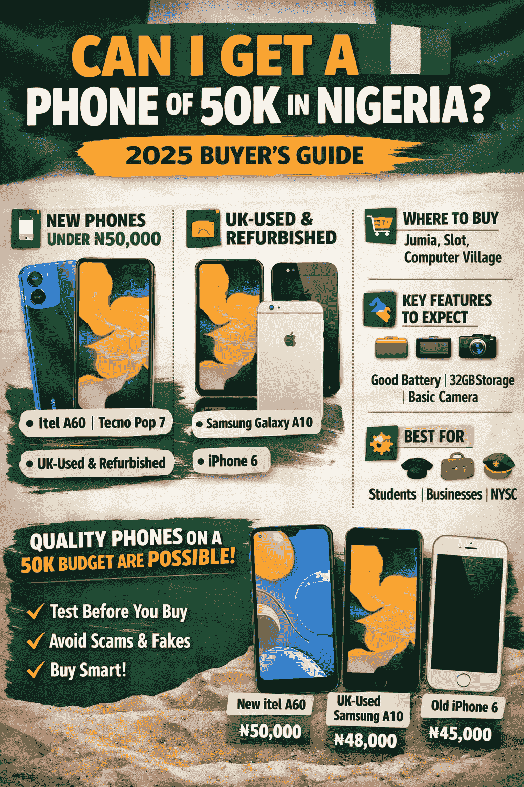 Can I get a phone of 50k in Nigeria