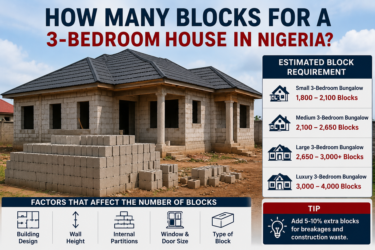How Many Blocks for a 3-Bedroom House in Nigeria