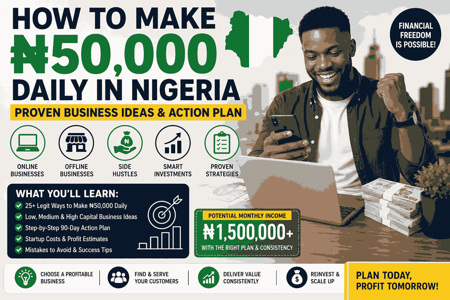How to Make 50 000 Naira Daily in Nigeria (2026) – 25 Legit Ways That Actually Work