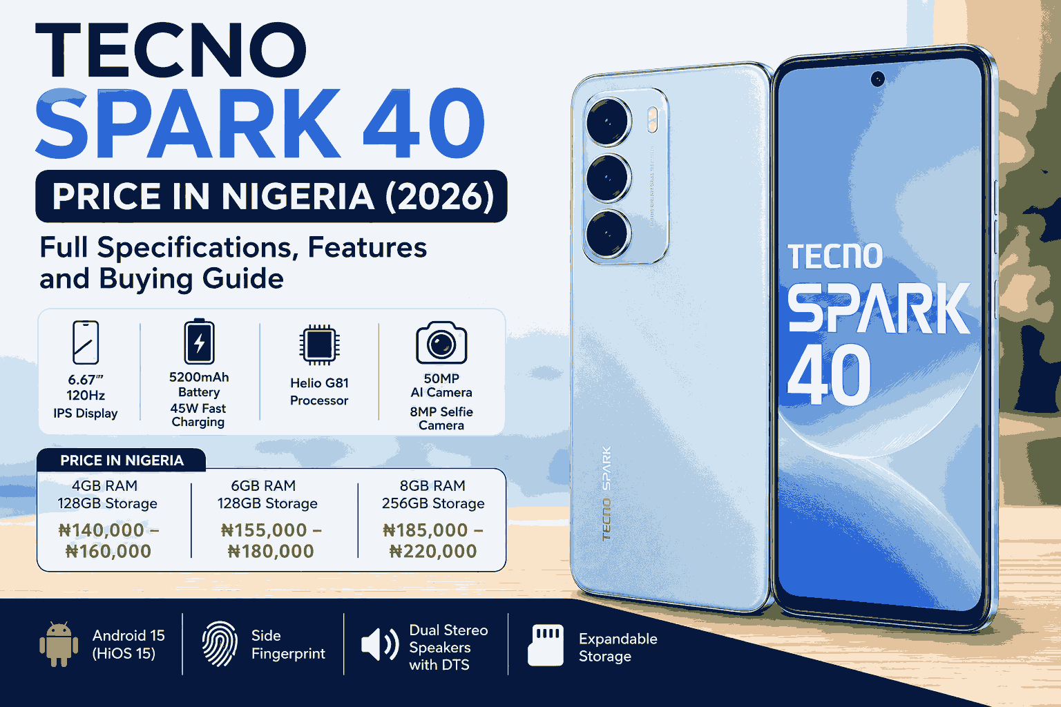 Tecno Spark 40 Price In Nigeria