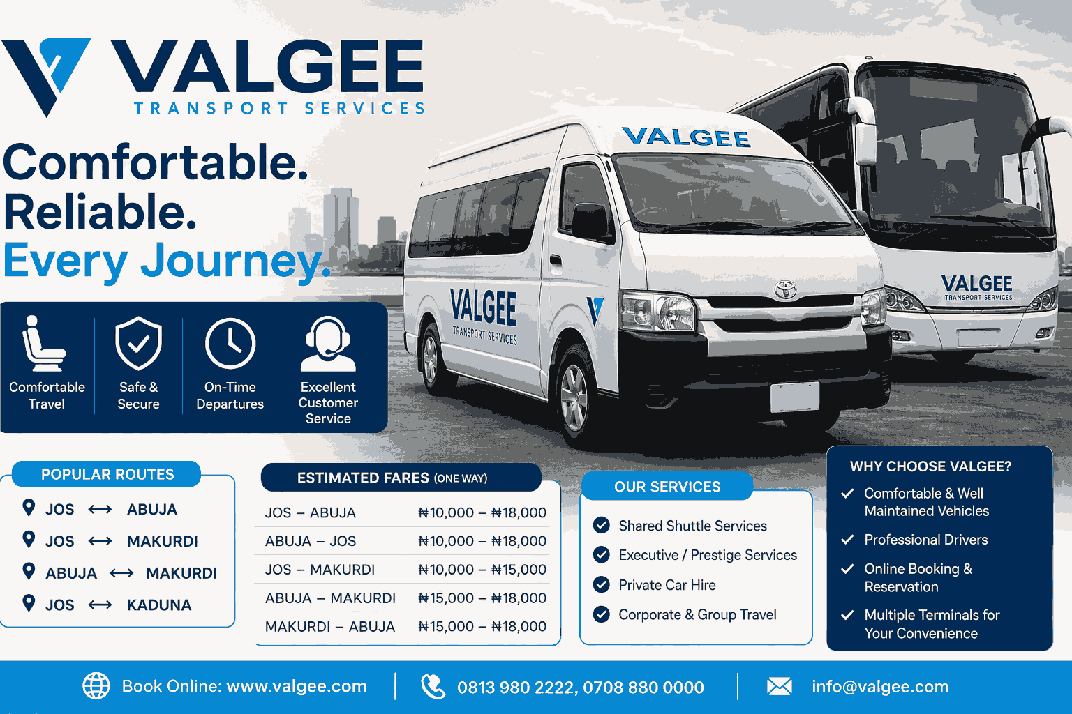 Valgee Transport Services Price